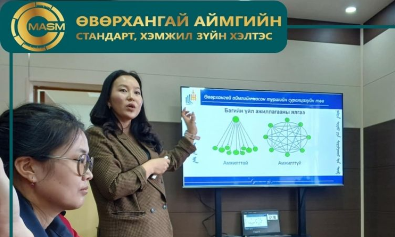 Хэлтсийн сургалтын төлөвлөгөөний дагуу аймгийн Насан туршийн суралцахуйн төвөөс "Багаар ажиллах чадвар" сэдэвт захиалгат сургалт авлаа. Тус сургалтыг Насан туршийн суралцахуйн төвийн багш Б.Эрдэнэтуяа тоглоомын аргаар маш сонирхолтой хэлбэрээр зохион байгууллаа. 